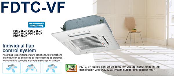 Dàn lạnh FDTC50VF có thiết kế hiện đại, hiệu suất cao