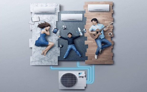 Điều hòa tổng cho gia đình phù hợp với không gian nhiều phòng, diện tích rộng