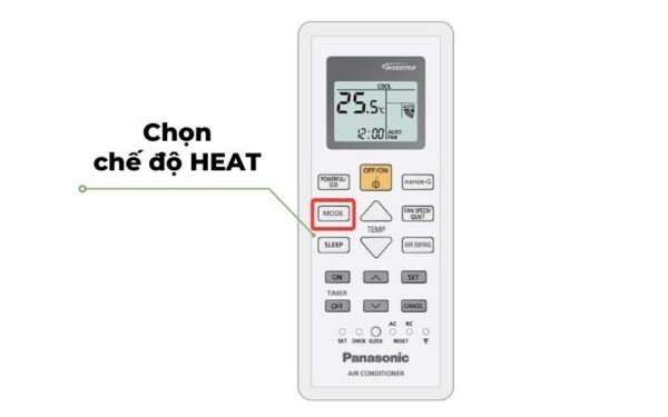 Sử dụng nút MODE để điều chỉnh chế độ mà bạn mong muốn