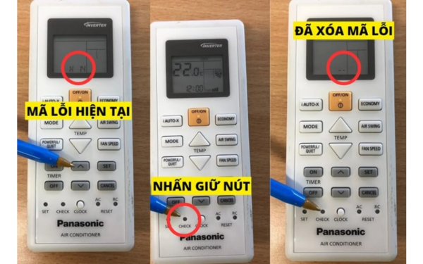 Các bước kiểm tra lỗi trên điều hòa Panasonic