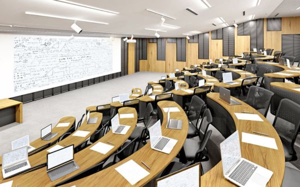 Điều hòa âm trần nối ống gió được sử dụng tại giảng đường lớn