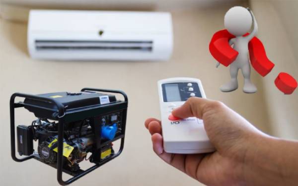 Máy phát điện 3kW hoàn toàn có thể chạy được điều hòa